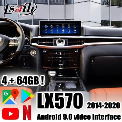 Lsailt CarPlay Android interface for Lexus LX 2013-2020 with GPS Navigation, Netflix, YouTube, Waze for LX570