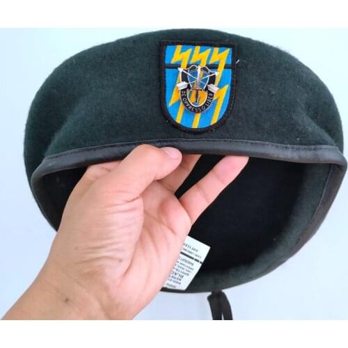 United States US Army 12th Special Forces Group Wool Green Beret SPECIAL FORCES SF HAT PIN MOTTO Military Hat 1961~1994