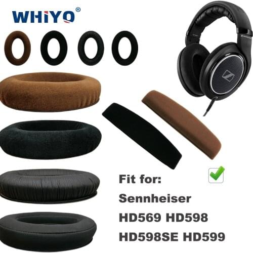 Replacement Ear Pads for Sennheiser HD569 HD598 HD598SE HD599 Headset Parts Leather Earmuff Earphone Sleeve Cover