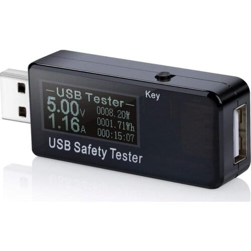 USB Digital Power Meter Tester Multimeter Current and Voltage Monitor, DC 5.1A 30V Amp Voltage Power Meter, Test Speed of Charge