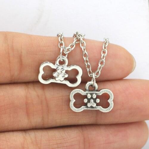 Youe shone Dog Bone Memorial Floating Charms Necklace Remembrance Pet Owner Puppy Pendant Lover Loss Comfort Sympathy Gift