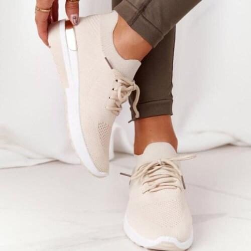 New Women Sneakers Ladies Solid Color Vulcanized Shoes Lace-Up Round Toe Wedge Ladies Shoes Outdoor Casual Comfy Female Footwear