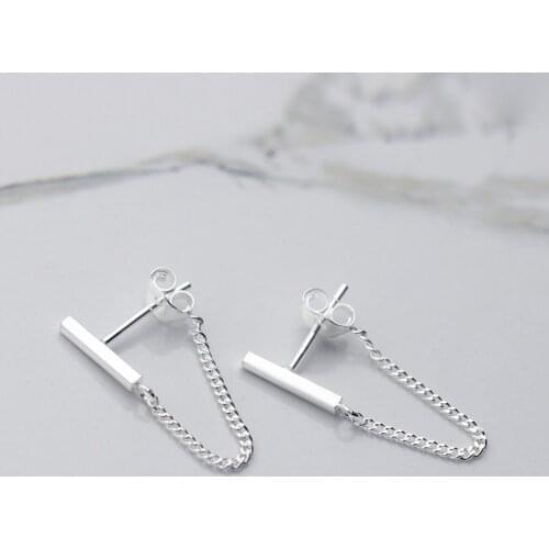 925 Sterling Silver Stud Earrings For Women Girls Party Pendientes Brincos Prevent allergy Female Jewelry