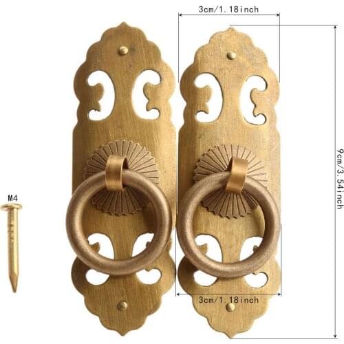 1 set 90mm Chinese Handle Door Lock Catch for Cabinet Cupboard Drawer Strip Pull Decorative Furniture Fittings