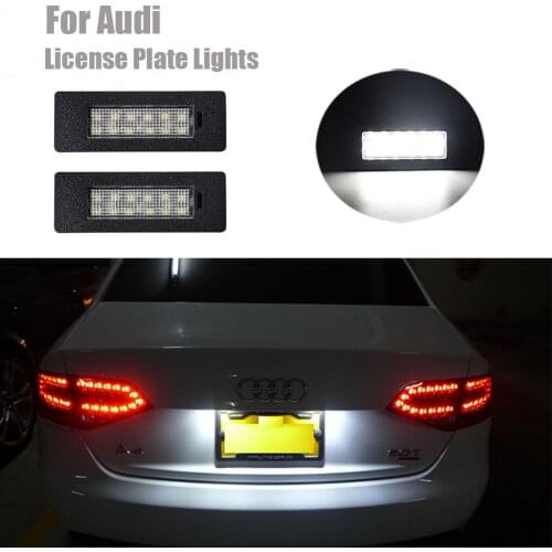 1Pair For Audi A5 S5 Q2 Q5 2016 2017 2018 2019 LED License Number Plate Lamp Light Hight Brightness OEM #:8W6943021