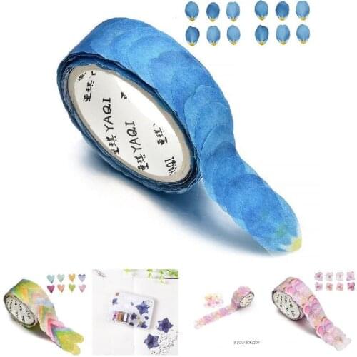 1 Roll Flower Petal Washi Tape Masking Tape Decorative Decals DIY Petal Stickers for Scrapbooking Diary EF