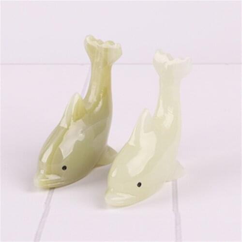 1pc Natural Stone Crystal Dolphin Afghanistan Jade Home Decor Healing Stone Decoration