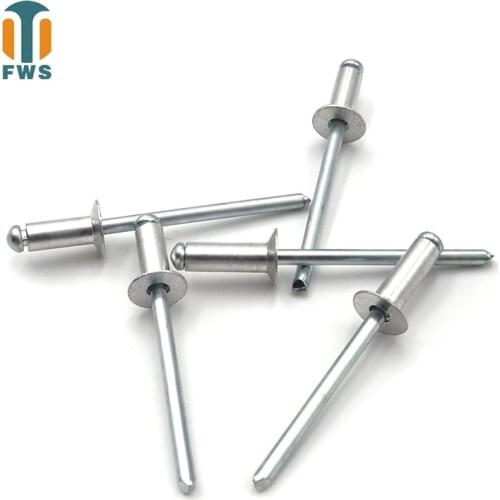 20PCS M4.8 6-15mmMulti Size DIN EN ISO15978GB/T12617.1Aluminium Open End Countersunk Head Blind Rivet for Furniture Car Aircraft