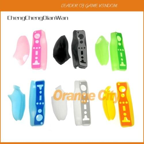 5sets Gaming Handle Silicone Sleeve Controller Remote Cover Case for Wii Game Left Right Controller