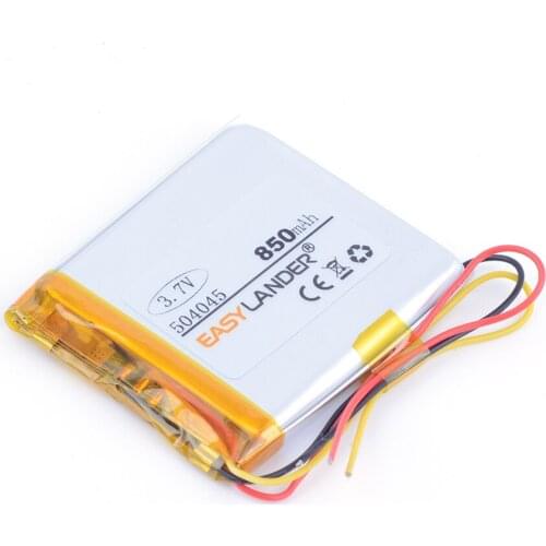 504045 3.7V 850mAh Rechargeable li Polymer battery For GPS DVR MP5 Bluetooth Digital Product small toys tools Explay ND57 504046