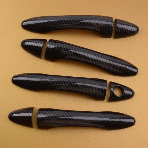 8Pcs/Set Car ABS Side Door Handle Cover Trim Carbon Fiber Style Fit For Kia Optima K5 2011 2012 2013 2014 2015
