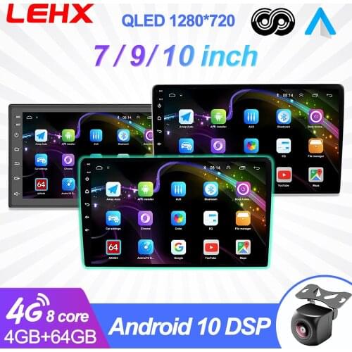 LEHX 2din Car Radio 10.1" Android 9.0 Car Multimedia Player GPS Wifi Autoradio Bluetooth FM Mirrorlink Tape Recorder With Camera