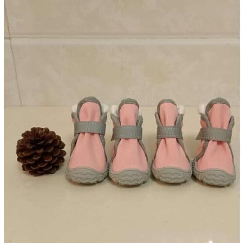 4Pcs/Set Waterproof Winter Pet Dog Shoes Anti-slip Rain Snow Boots Footwear Buckle Design For Small Dog Puppy Socks BootiesZH871