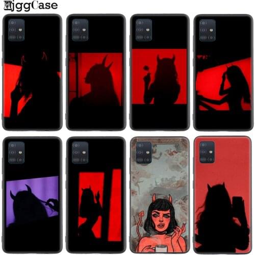Sexy girl TPU Soft Phone Case For Samsung A01 A11 A21S A31 A41 A51 A71 2020 A10 A20 A30 A40 A50 A70 Lovely Devil woman Cover