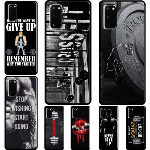 Training Workout Gym Crossfit Quote Case Cover For Samsung S21 S20 Ultra Note 20 Note 10 Plus S20 FE S8 S9 S10 Plus Coque