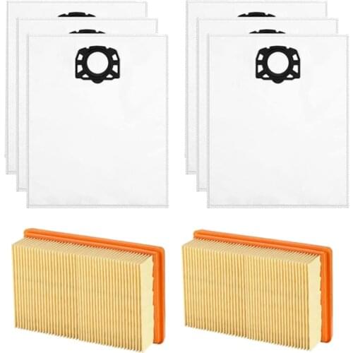 AD-7Pcs/Lot Dust Bags Filter For Karcher MV4 MV5 MV6 WD4 WD5 WD6 Vacuum Cleaner Parts