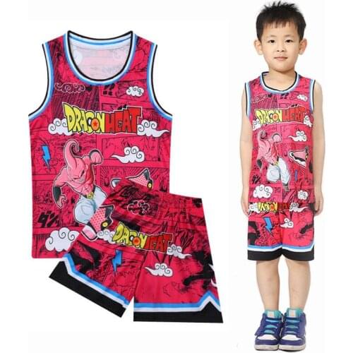 Summer Childrens Girls Boys Fashion Sleeveless Sublimation Printing Kids Basketball Jerseys