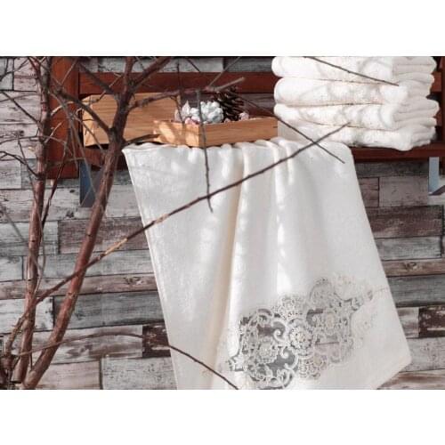 French Laced Fairy Dowries Bamboo Towel Cream