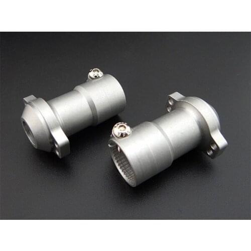 Hot Racing aluminum AR44 straight axle adapters for the Axial SCX10 II rock crawler