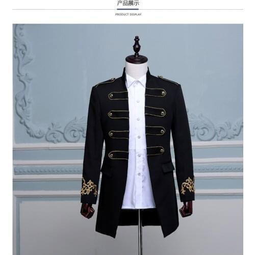 King Prince Renaissance Medieval Men Royal Court Cosplay Costume Coat Uniform