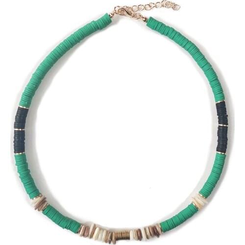 2020 new design green short necklace natural stone stitching fashion simple silicone necklace gift for friend Mens wild choker