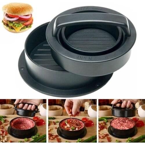 Round Hamburger Press Plastic Hamburger Maker For Meat Beef Grill Burger Patty Press Mold Kitchen Tool