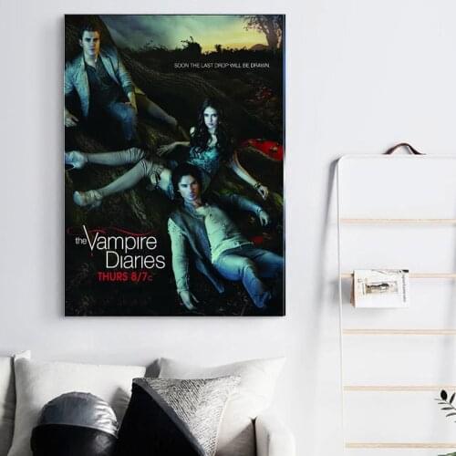 Hot 5D DIY full square/round diamond mosaic vampire diary poster diamond embroidery cross stitch home decoration gift HR6777