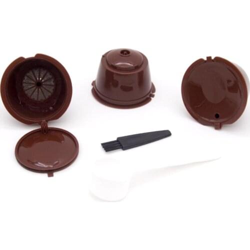 Reusable Coffee Capsule Filter Cup for Nescafe Dolce Gusto Refillable Caps Spoon Brush Filter Baskets Pod Soft Taste Sweet