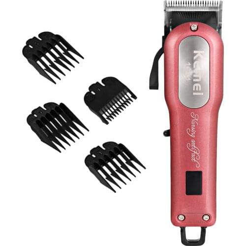 Mens Hair Clipper Professional Hair Trimmer Haircut Set w/ 4 Guide Combs Cordless Electric Hair Clipper Shaver Haircut Machine