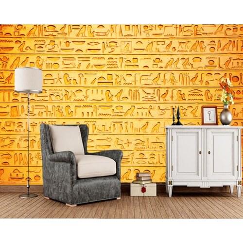 Egyptian hieroglyphic stone wall 3d wallpaper mural papel de parede,living room sofa tv wall bedroom wall papers home decor