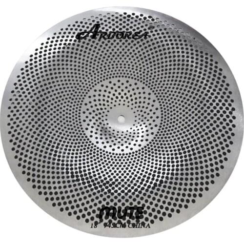 Arborea low volume cymbal ordinary quality Sliver mute cymbal 18"china Cymbal for Drummer practice