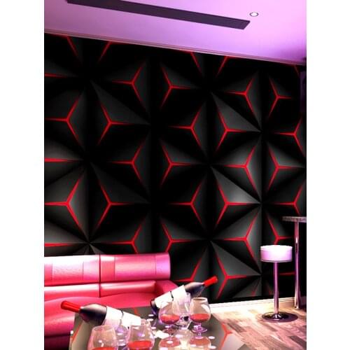 Ktv Wallpaper Hall Flash Wallcloth 3 d Stereo Plane Geometric Patterns Theme Box Background Pape