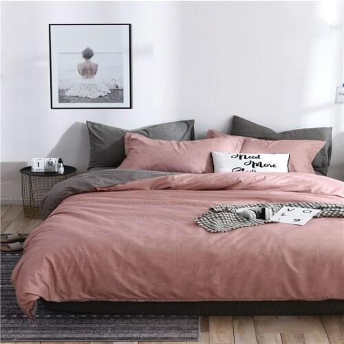 Duvet cover Texture plain, green, gray, blue, jade simple Mediterranean Sea style 2/3pcs Quilt cover pillowcase