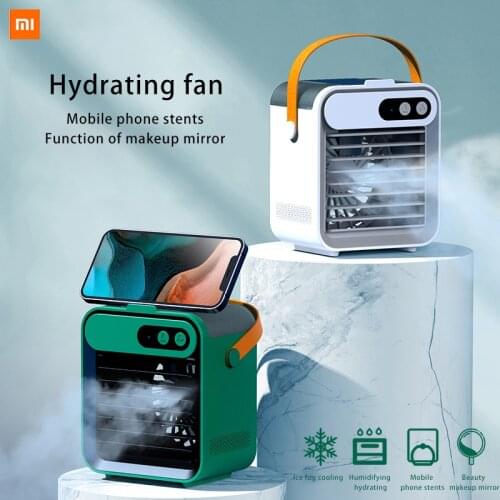 Xiaomi Portable Air Conditioning USB Air Cooler Mini Fan Mobile Humidification 2400 MAh Portable Water Cooled Air Conditioning