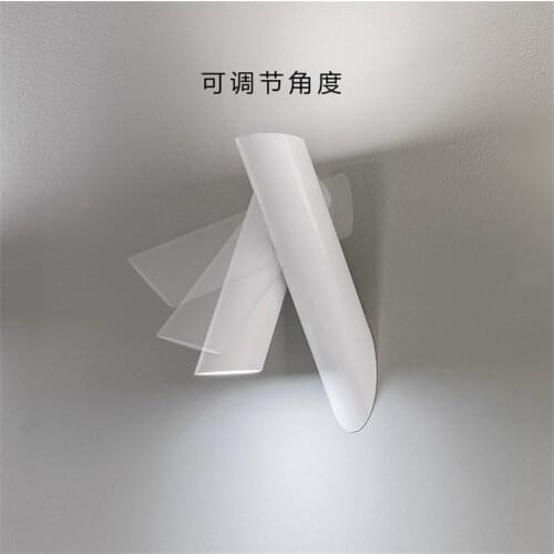 Nordic Luxury Black White Wall Lamps Modern Living Room Background Rotatable Lamps Villa Hotel Cafe Bedroom Bedside Wall Lights