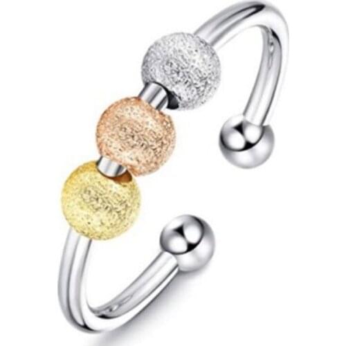 Spinning Fidget Peace Rings Spinner Open Rings for Anxiety Worry Rotatable Ring