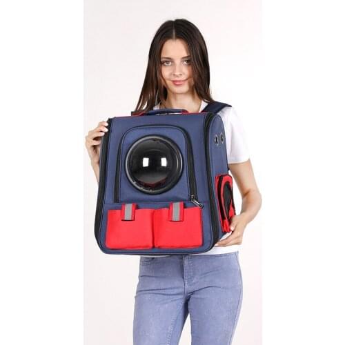 Cat Carrier Bags Breathable Pet Backpack Small Dog Cat Carriers Travel Space Capsule Cage Pet Transport Bag Carrying For Cats