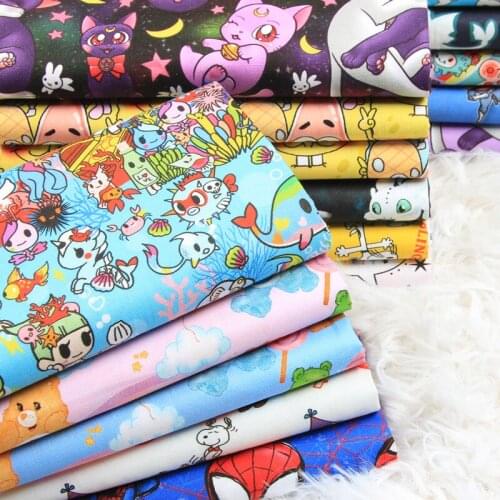 Cartoon printed childrens clothing fabric