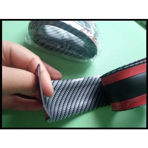 Universal car sticker 5D carbon fiber threshold rubber protection pad for Kia Sportage Sorento Sedona ProCeed Optima K900