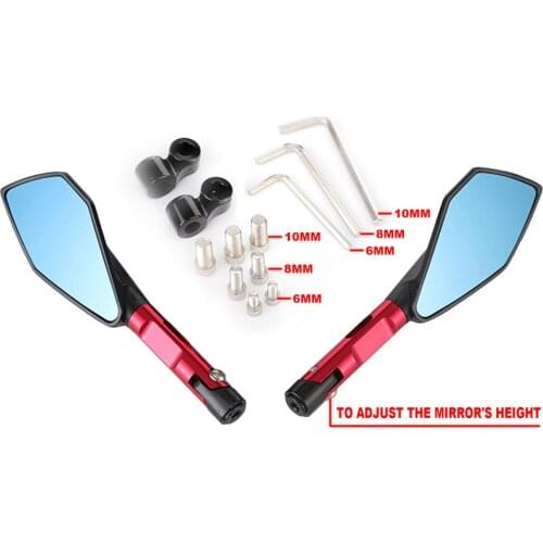 Universal Motorcycle Mirror handlebar rear view mirrors For YAMAHA YZF R1 R3 R6 R25 MT07 MT09 MT10 FZ07 FZ09 MT FZ 07 09 YBR 125