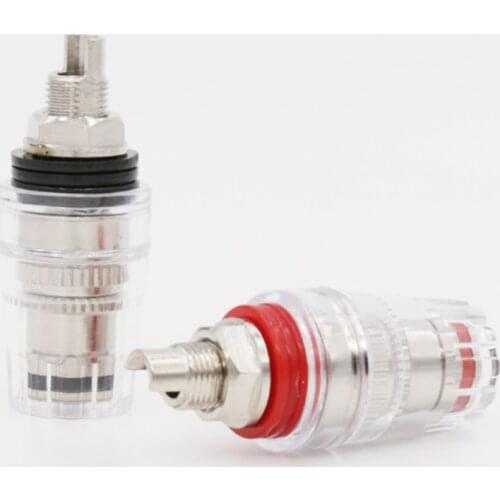 High quality copper Rhodium plated Amplifier Speaker Binding post for 4mm Banana plug connector 8 pcs