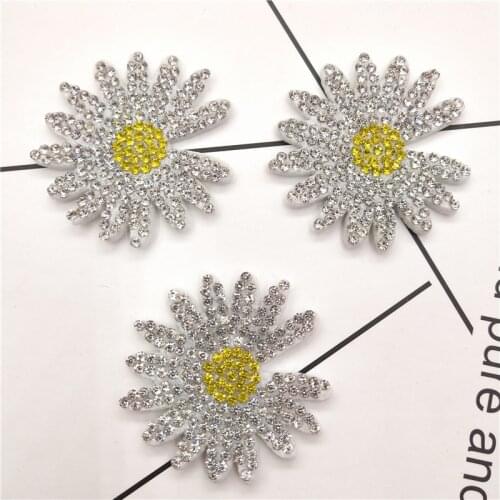 10pcs/lot 4cm Small daisies sun flower apliques for headwear decoration handmade hair clip accessories