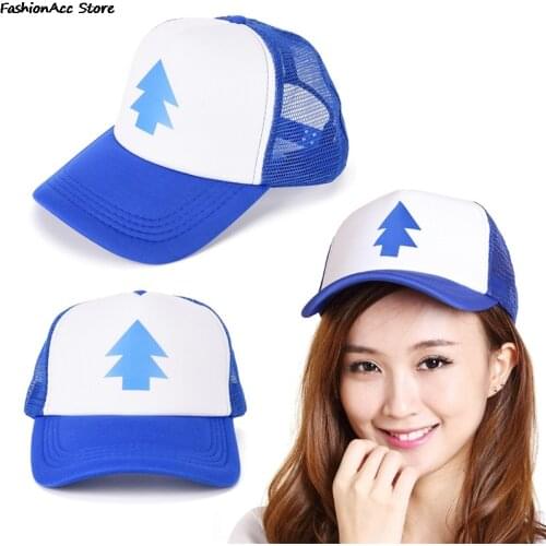 Trucker Baseball Cap Pine Tree Dipper Gravity Fall Mesh Hat Adjustable Women Men