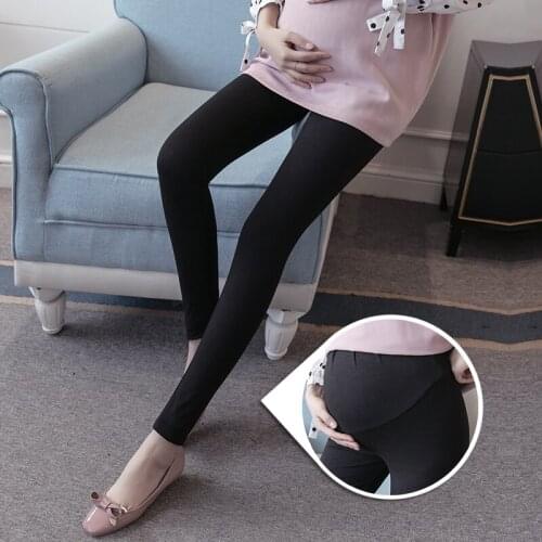 063# 2018 Autumn Skinny Maternity Legging High Waist Adjustable Belly Legging Clothes for Pregnant Women Slim Pregnancy Pants