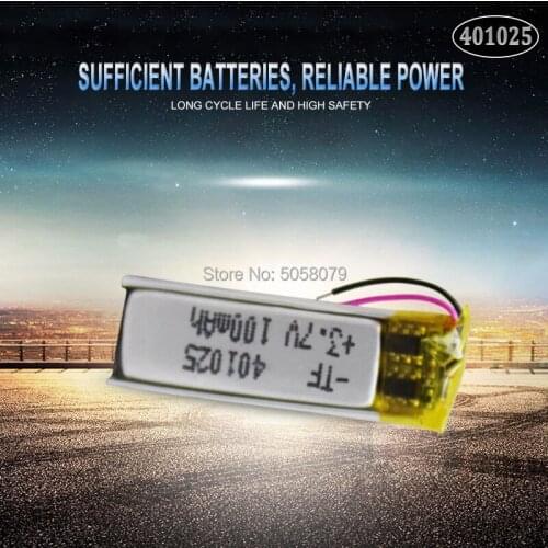 1pcs 3.7V 70mAh 401025 PLIB Polymer Lithium ion / Li-ion Battery for GPS MP3 MP4 MP5 DVD Bluetooth Model Toy Mobile Bluetooth