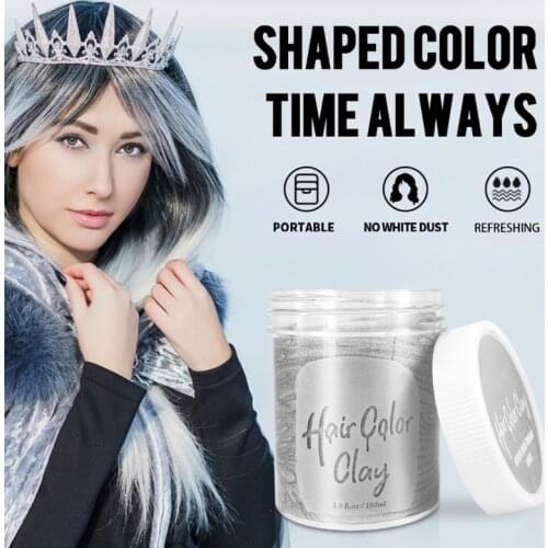 100g Temporary Hair Color Clay Disposable Instant Hair Dyeing Colored Mud Cream