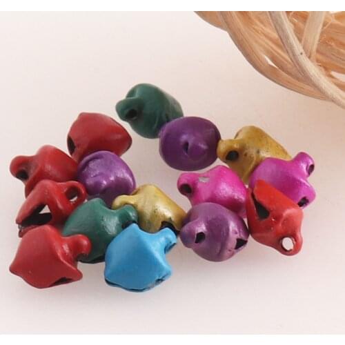 100 Pcs MINI Colorful Jingle Bells,Christmas Bells Christmas OrnamentsCraft Bells,Christmas Charm Children Gift tiny bells