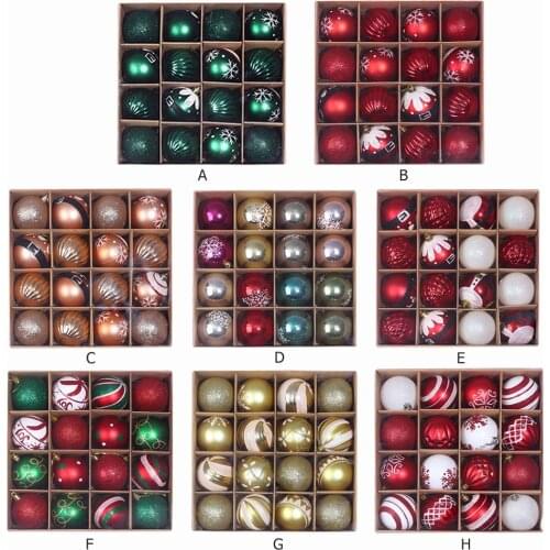 6cm Christmas Tree Decorative Ball Ornaments Pendant 12pcs Solid Xmas Ball Decor Baubles for New Year Christmas