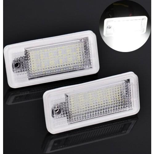 2PCS 3W Led Plate For A4 B7 Q7 Led Number License Plate Lights Bulb For Audi A4 A6 C6 A3 S3 S4 B6 B7 S6 A8 S8 Rs4 Rs6 Q7 18 SMD