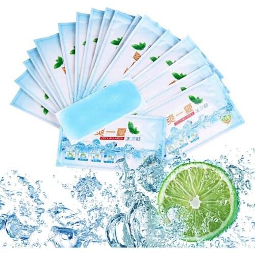 20Pcs Summer Forehead Cold Cooling Patch Fatigue Relief Gel Pads Sticker Sheets Its physical cooling principle is mild and safe